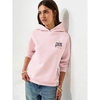 New Look Cotton Rich New York Hoodie - Pink