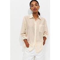 New Look Striped Long Sleeve Shirt - Yellow