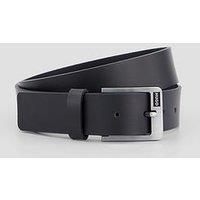 Hugo Hugo Grover Small Logo Buckle 3.5Cm Leather Belt - Black