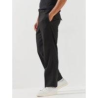 Jack & Jones Mens Tapered Stretch Karl Toby Trousers - Black