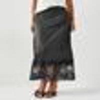 Jdy Women'S Lace Trim Midi Skirt - Black