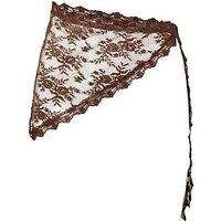 Pieces Women'S Sheer Lace Triangle Hip Scarf - Black