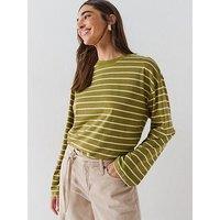 Only Happy Stripe Long Sleeve T-Shirt