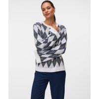 Mamalicious Mlargyle Vita Women'S Argyle Pattern Long Sleeve Knit Jumper - Beige