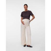 Mamalicious Mltracy Wide Jrs Pants Hw - Beige