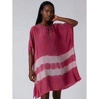 Religion Ella Tie Dye Kaftan Beach Wear - Pink