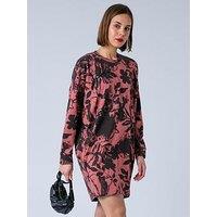 Religion Libby Long Sleeved Tunic Jersey Dress - Orange