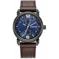 G-Star Rovic Leather Strap Watch