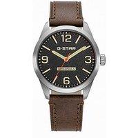 G-Star Originals Stainless Steel Case, Leather Strap Watch
