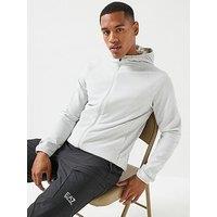 Ea7 Emporio Armani Ventus7 Full Zip Tech Hoodie - Light Grey