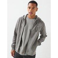 Ea7 Emporio Armani Train Refined Zip Through Hoodie - Grey