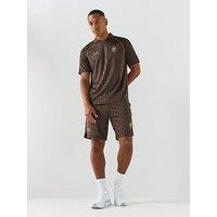 Ea7 Emporio Armani Train Soccer Polo & Shorts Set - Brown