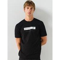 Ea7 Emporio Armani T-Shirt With Printed Logo - Black