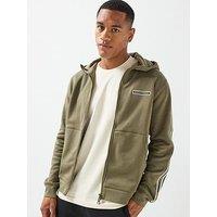 Ea7 Emporio Armani Train Logo Tape Full Zip Hoodie - Green
