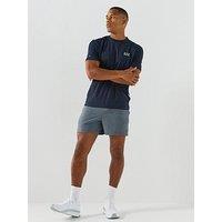 Ea7 Emporio Armani Tennis Pro Textured T-Shirt - Navy