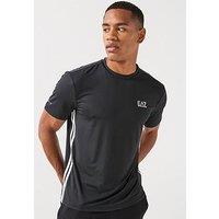 Ea7 Emporio Armani Tennis Pro Textured T-Shirt - Black