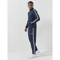 Ea7 Emporio Armani Mens Tennis Pro Stretch Full Zip Tracksuit Set - Navy