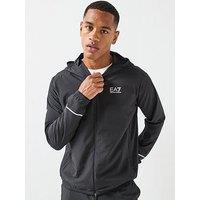 Ea7 Emporio Armani Ventus7 Full Zip Tech Hoodie - Black