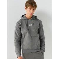 Ea7 Emporio Armani Core Id Logo Hoodie - Grey