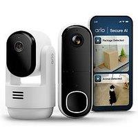 Arlo Essential 3 Indoor Pan-Tilt Camera And Video Doorbell Hd