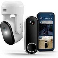 Arlo Essential 3 Pan-Tilt 2K Camera And Video Doorbell Hd