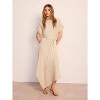Mint Velvet Knit Asymmetric Dress - Stone