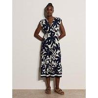 Apricot Silhouette Floral Tiered Dress