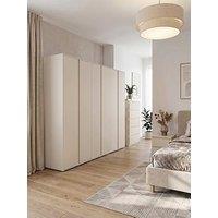 The Very Collection Lisson 3 Piece Package - 6 Door Wardrobe, 5 Drawer Chest And 2 Drawer Bedside Chest - Oatmeal
