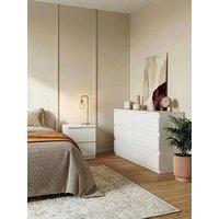 The Very Collection Lisson 3 Piece Package - 6 & Drawer Chest And Pair Of & 2 Drawer Bedside Chests - White