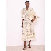 Mint Velvet Palm Print Midi Dress