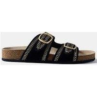 Mint Velvet Ava Black Beaded Sandal