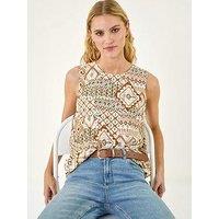 Roman Patchwork Geometric Vest Top