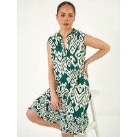 Roman Petite Aztec Frill Hem Dress