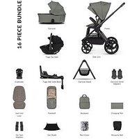 Venicci Upline 3 - 4In1 Plus Bundle Tiago Black Car Seat And 360 Base - Aloe