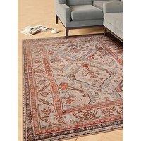 Kukoon Distressed Terracotta Washable Rustic Rug - Rowe
