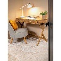 Kukoon Flatwoven Washable Traditional Distressed Beige Rug - Zoe