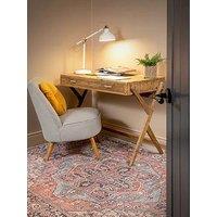 Kukoon Flatwoven Washable Red Distressed Traditional Rug - Savanna