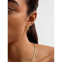 Katie Loxton Harlequin Geometric Plated Hoop Earrings - Gold