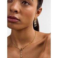 Katie Loxton Geometric Triple Stack Dangle Hoop Earrings - Gold