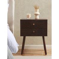 Dusk Dora 2 Drawer Nightstand - Walnut