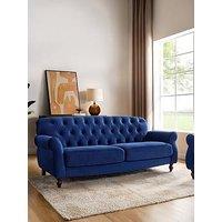 Dusk Hebden 3 Seater Sofa - Royal Blue