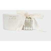 Katie Loxton Speckled Sentiment Mug With Tag , Love You A Latte , 9.5Cm X 9.5Cm X 7Cm