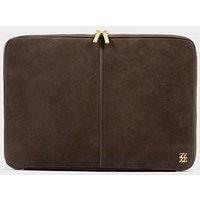 Katie Loxton Folio Laptop Case , Chocolate Suedette , 25.5Cm X 37.5Cm