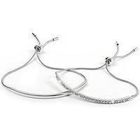Radley Silver Plated Stone Set & Smooth Friendship Bracelet Twin Pack