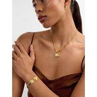Katie Loxton Molten Textured Plated Cuff Bangle - Gold