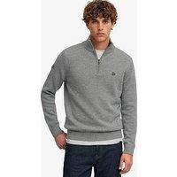 Superdry 1/2 Zip Knitted Jumper - Grey
