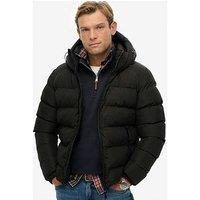Superdry Hooded Sports Padded Jacket - Black