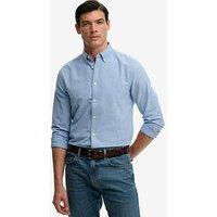 Superdry Mens Oxford Button-Down Long Sleeve Shirt - Light Blue