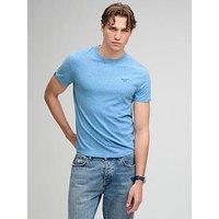 Superdry Essential Serif Logo Embroidered T-Shirt - Blue