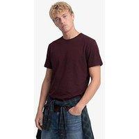 Superdry Men'S Essential Slim Fit Serif Logo Crew Neck T-Shirt - Red